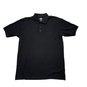 New without Tags Mens‎ Dickies Brand Black Short Sleeved Polo Shirt Size Large